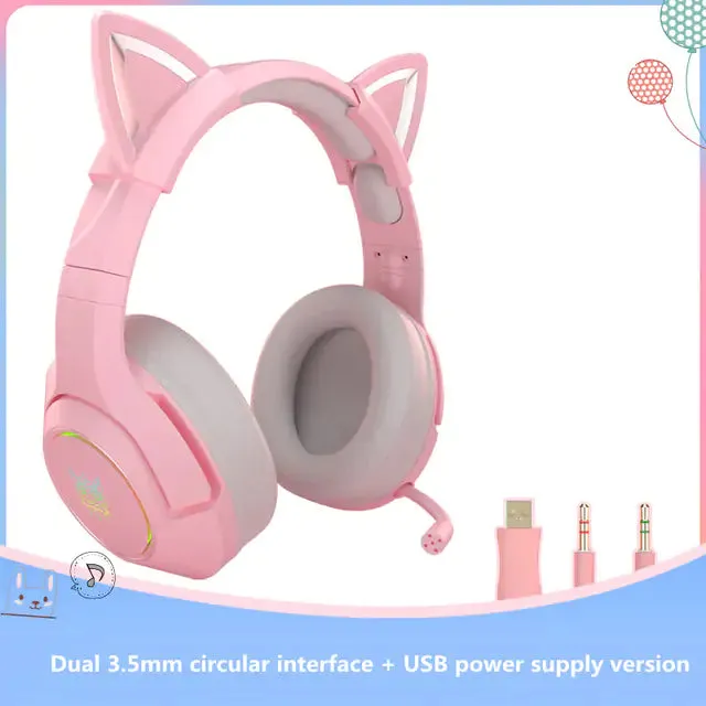 Cat Ear Headphones with Mic