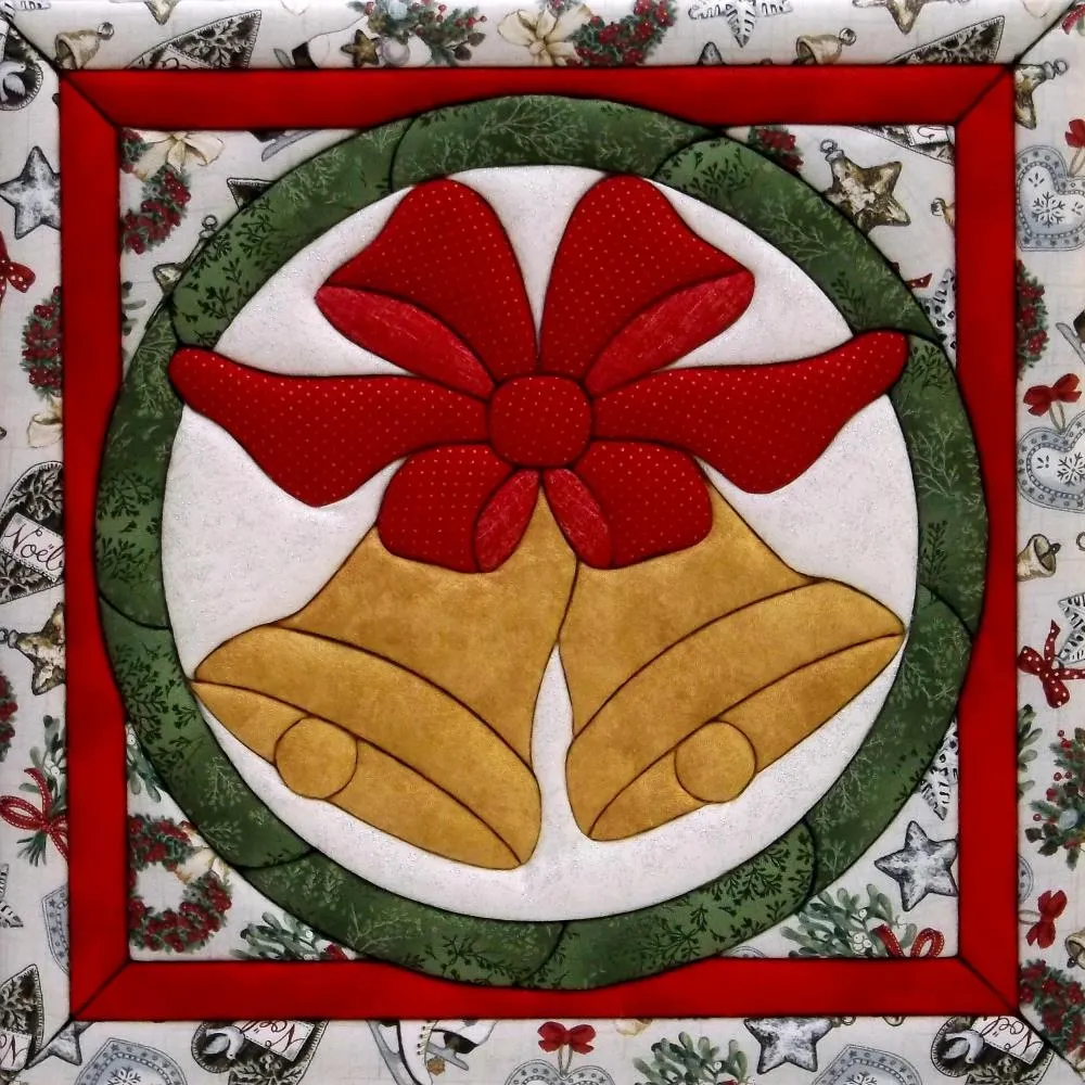 Christmas Bells Quilt Magic No-Sew Wall Hanging Kit