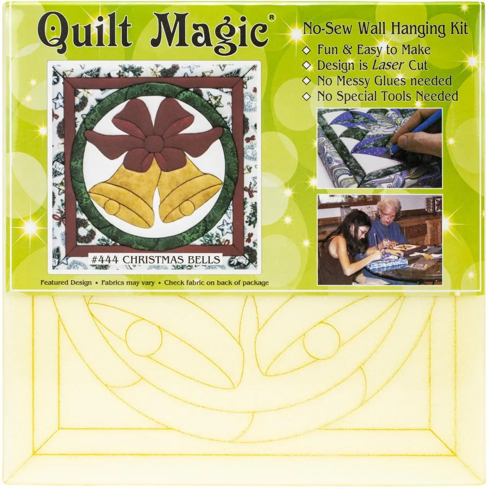 Christmas Bells Quilt Magic No-Sew Wall Hanging Kit