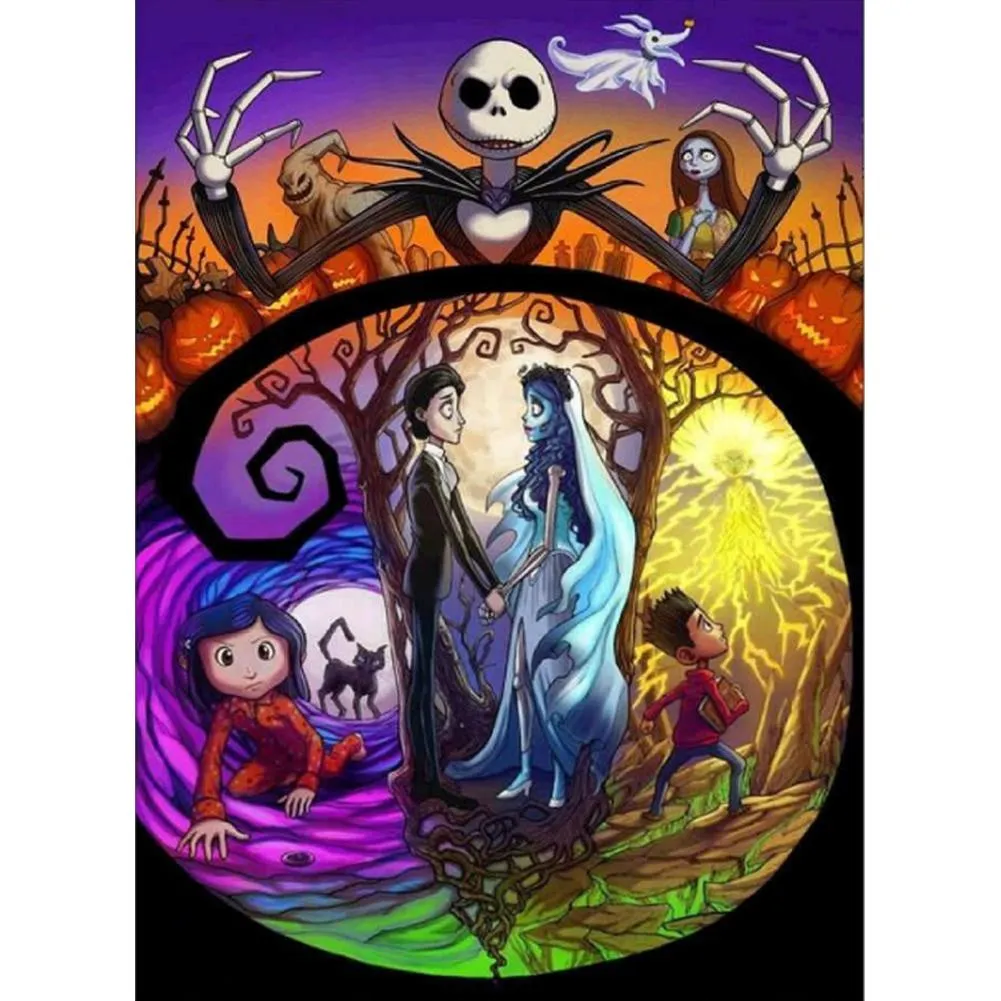Corpse Bride  - Full Round Diamond - 30x40cm