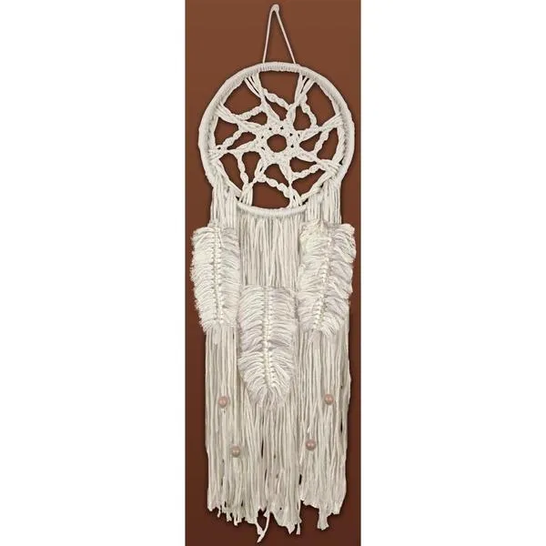 Design Works/Zenbroidery Macrame Wall Hanging Kit 8 inch X24 inch - Natural Dream Catcher*