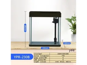 Desktop Small Fish Tank 23*16*28.5cm 11L Black