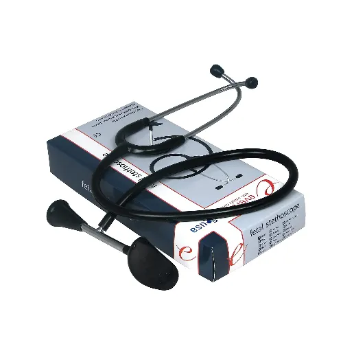 Dixie EMS Fetal Stethoscope for Baby’s Heartbeat Detection Fetoscope with Pinard Horn and Soft Earbuds, 22”