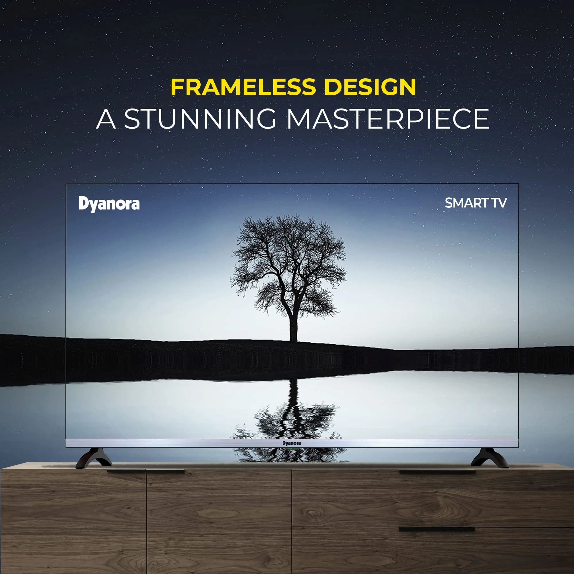 Dyanora 109 cm (43 inch) Full HD LED Smart Android TV with Noise Reduction, Android 9.0, Voice Assistant, Powerful Audio Box Speakers (DY-LD43F2S)