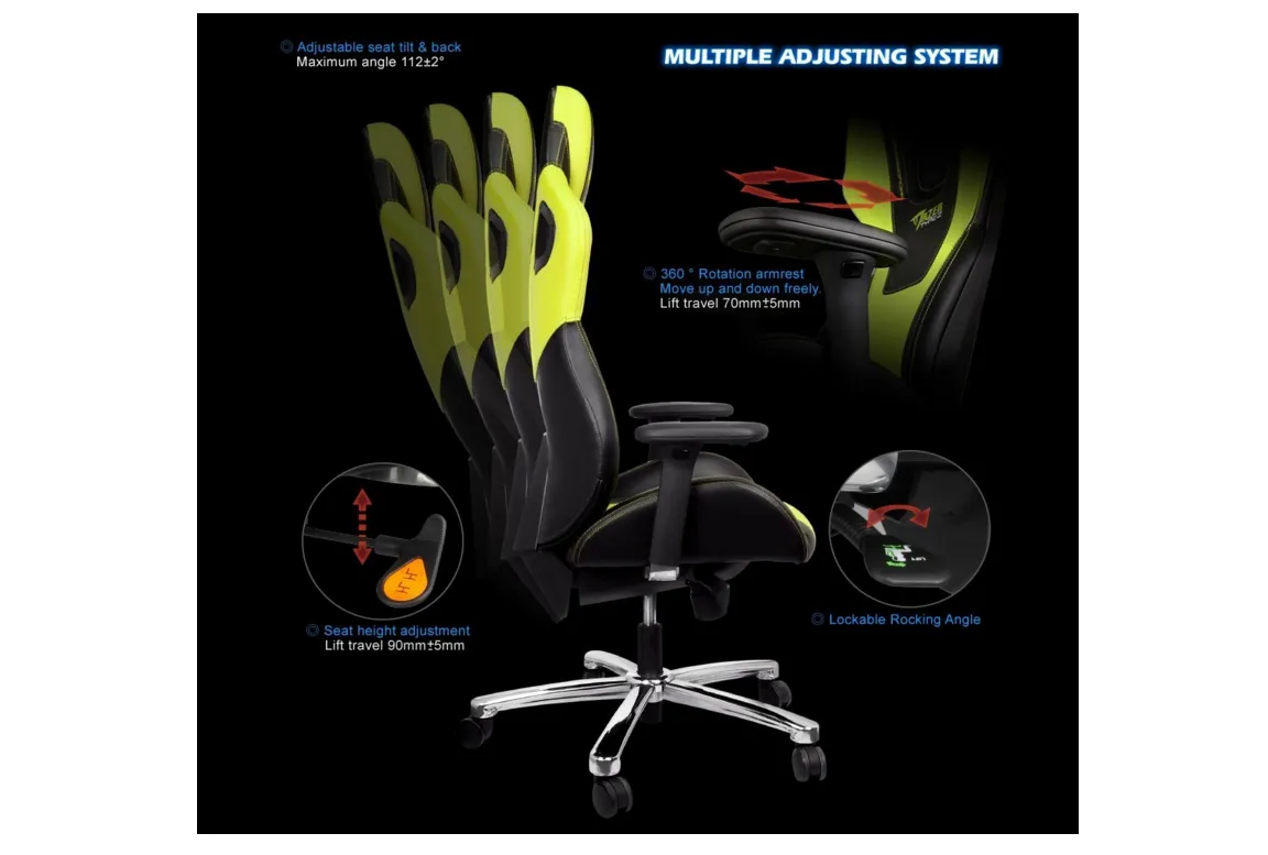 E-Blue Mazer Yellow Gaming Chair