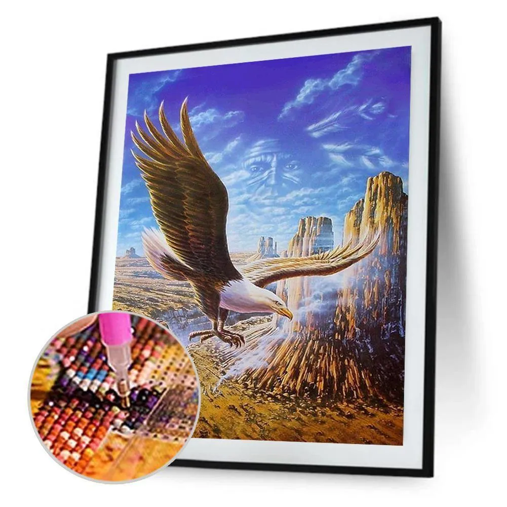 Eagle Cleaved Skys - Full Diamond Painting - (Canvas 30*40cm/11.81*15.75in)