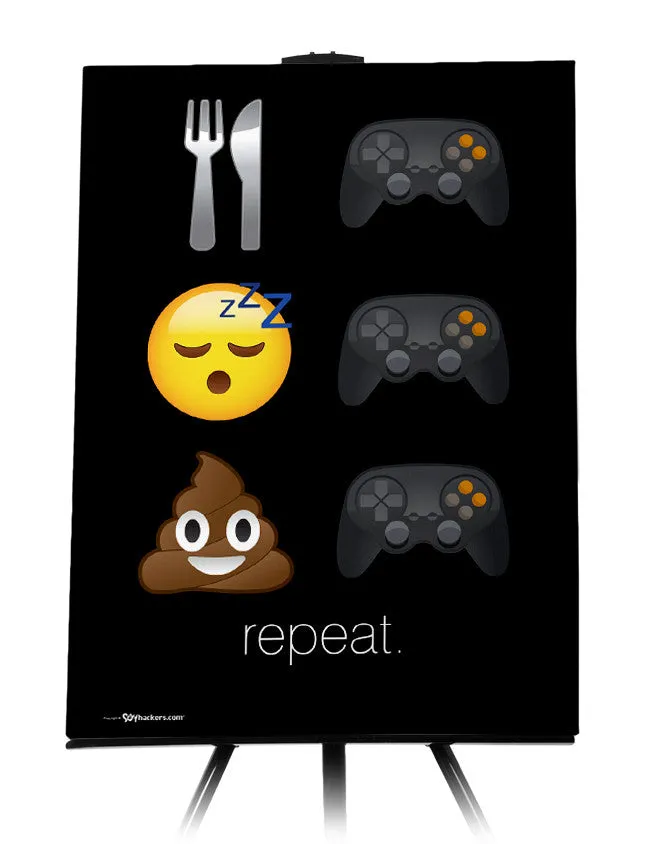 Eat Game Sleep Game Poop Game Repeat Canvas