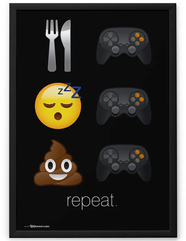 Eat Game Sleep Game Poop Game Repeat Poster