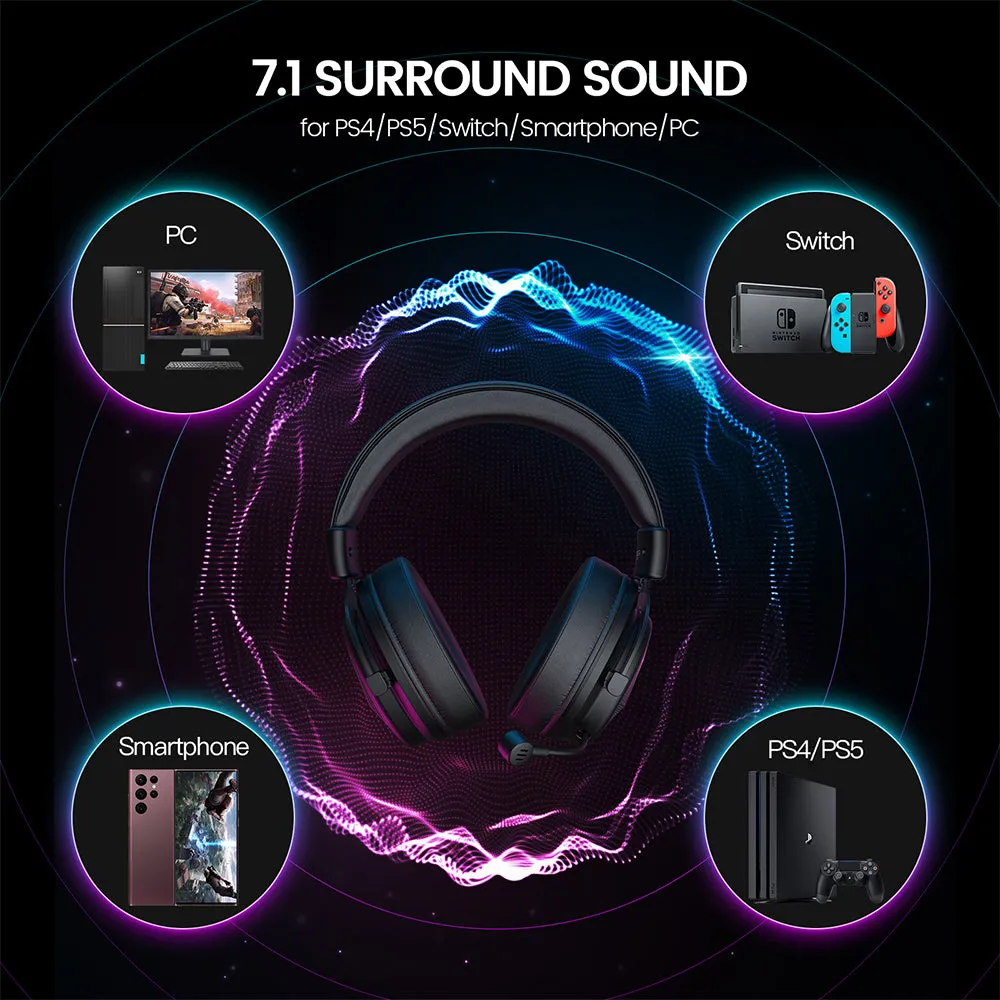EKSA® E900 X 5.8 GHz Ultra Low-Latency Wireless Gaming Headset