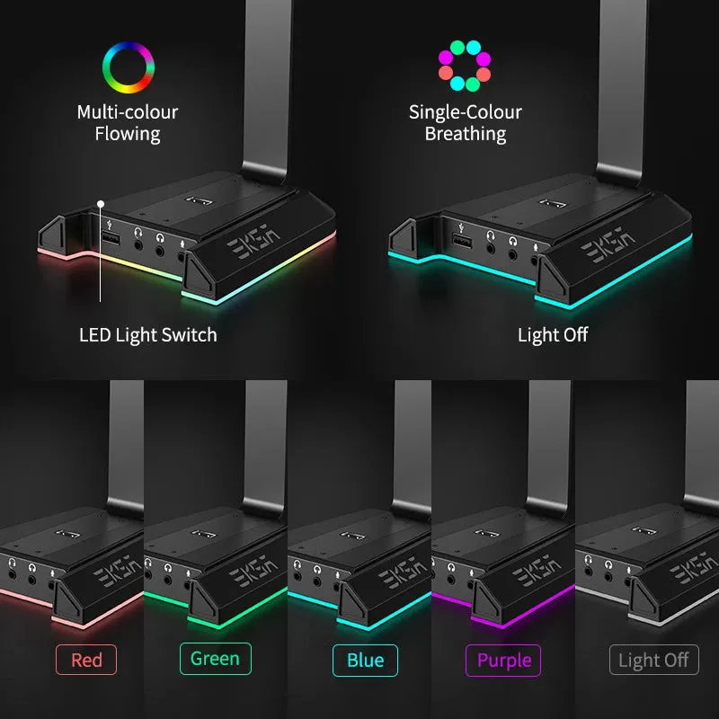 EKSA® W1 7.1 Virtual Surround Sound RGB Headset Stand