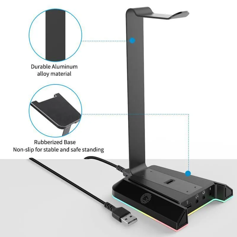 EKSA® W1 7.1 Virtual Surround Sound RGB Headset Stand
