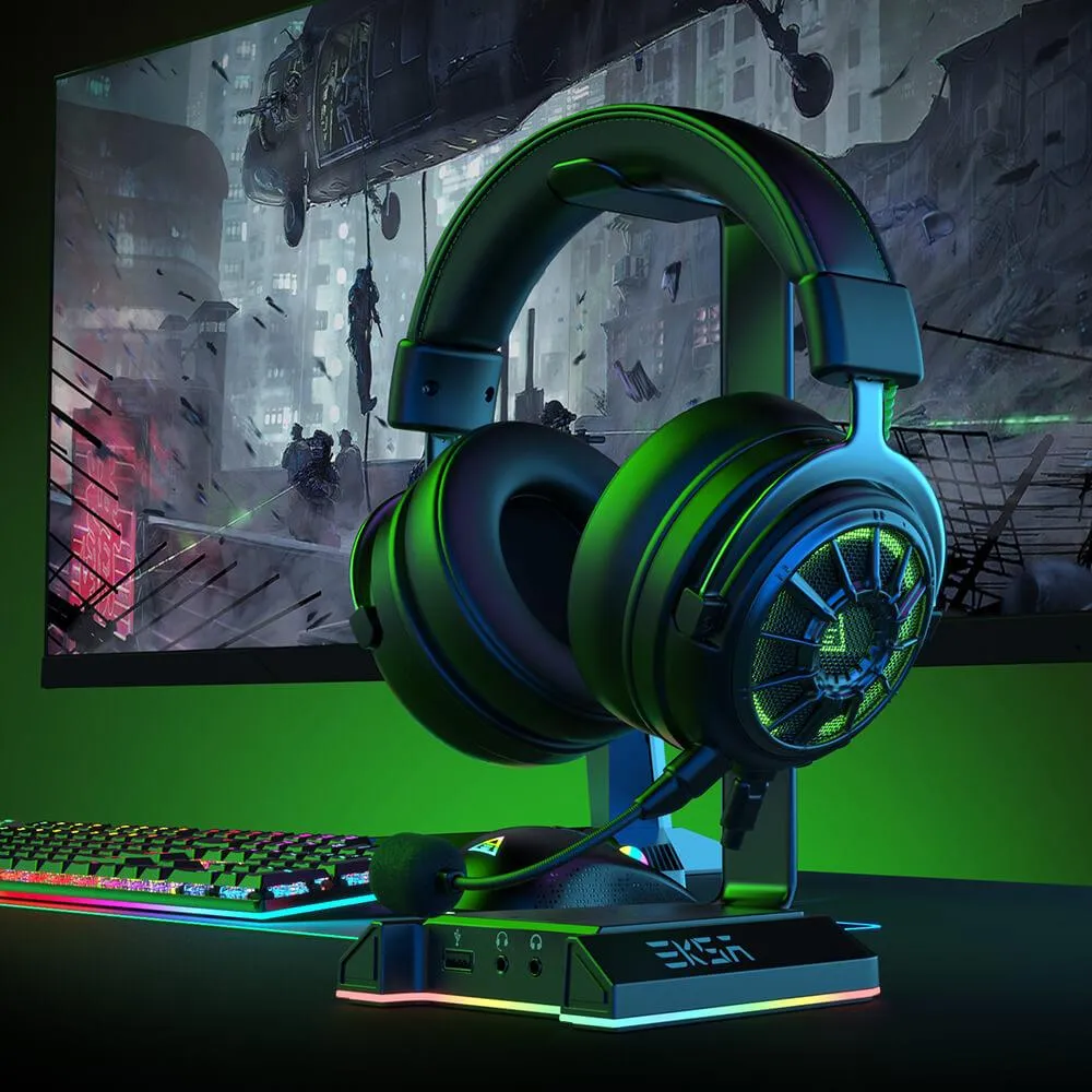 EKSA® W1 7.1 Virtual Surround Sound RGB Headset Stand