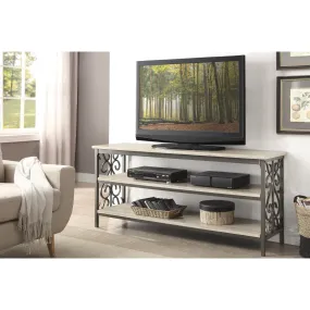 Fairhope Faux Marble Console with Metal Scrollwork