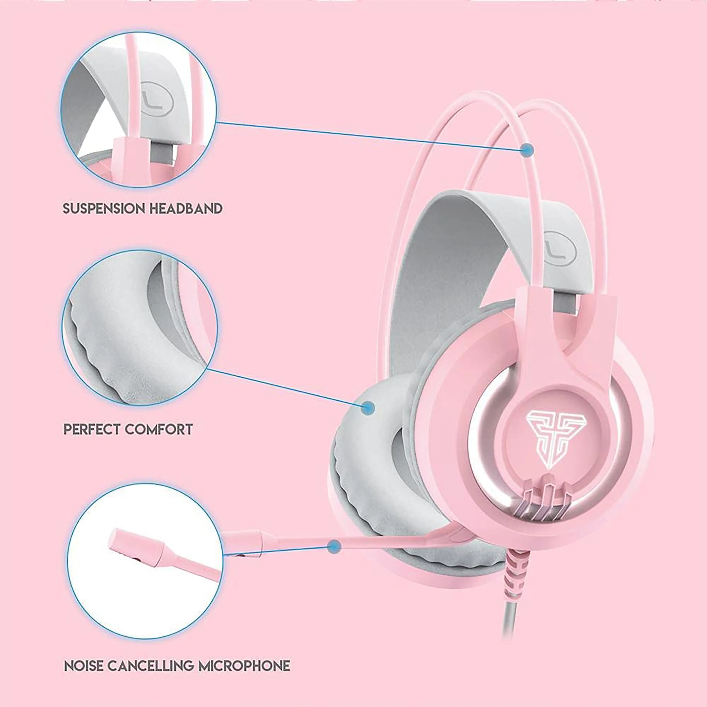 FANTECH HG20 CHIEF II WIRED GAMING HEADPHONE SAKURA EDITION