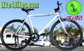 Fixie Single speed bicycle Bike White - Live4Bikes