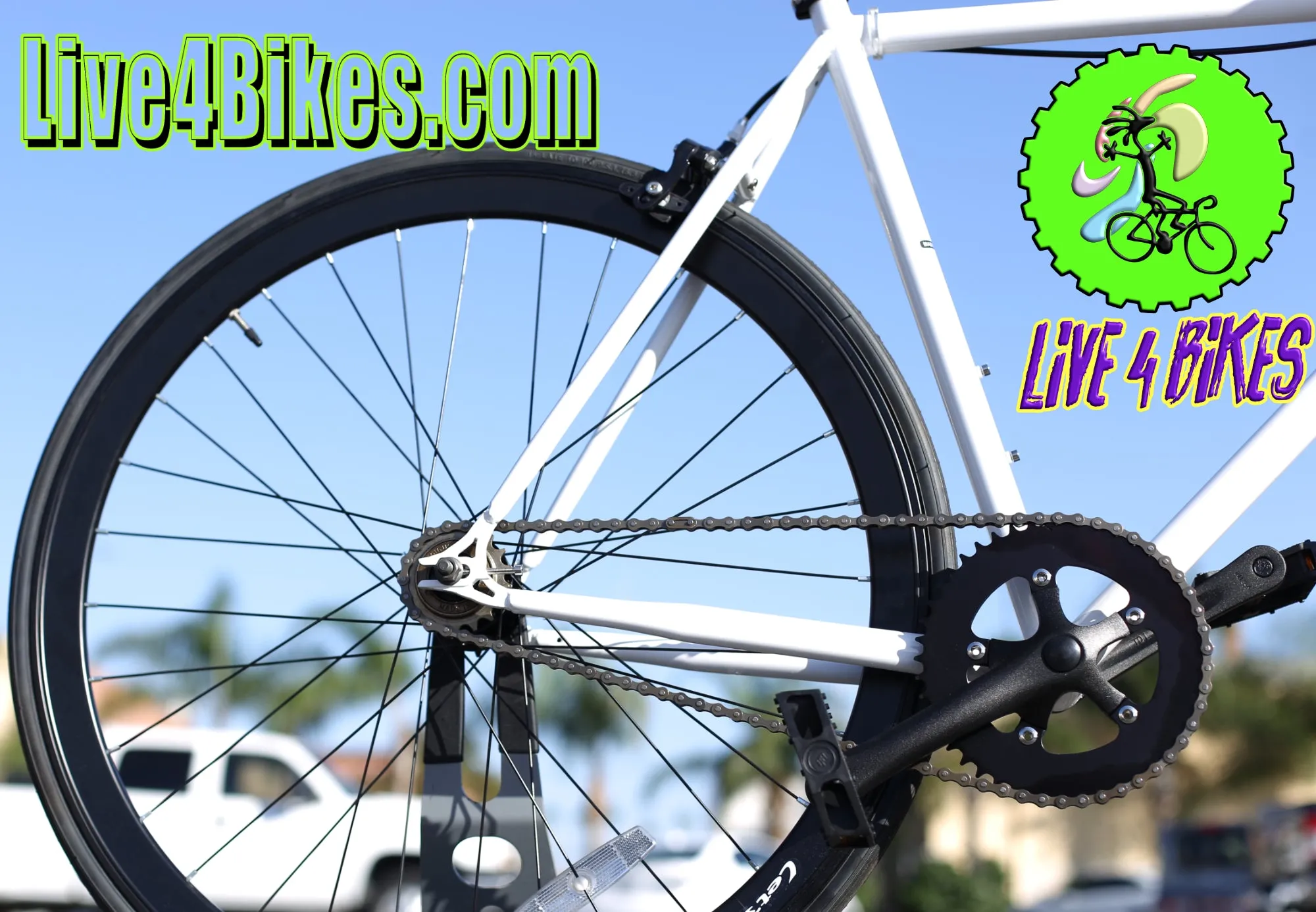 Fixie Single speed bicycle Bike White - Live4Bikes