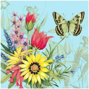 Flower Butterfly  - Full Round Diamond - 30x30CM
