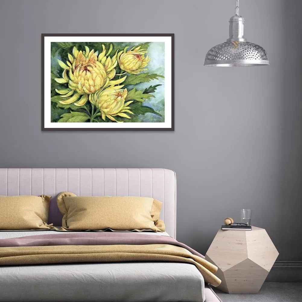 Flower  - Full Round Diamond - 40x30CM