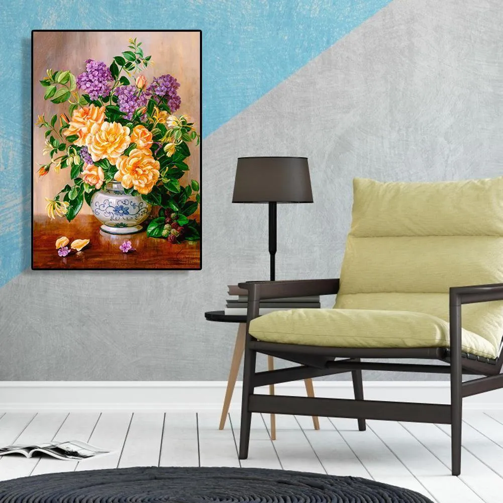 Flower Vases  - Full Diamond Painting - (Canvas 30*40cm/11.81*15.75in)