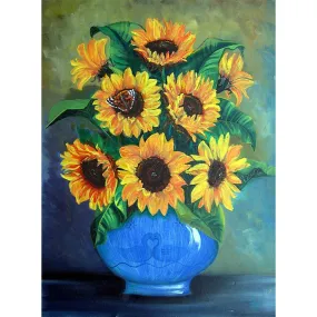 Flowers  - Full Round Diamond - 30x40CM