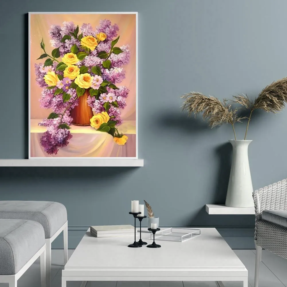 Flowers  - Full Round Diamond - 30x40CM