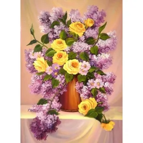 Flowers  - Full Round Diamond - 30x40CM
