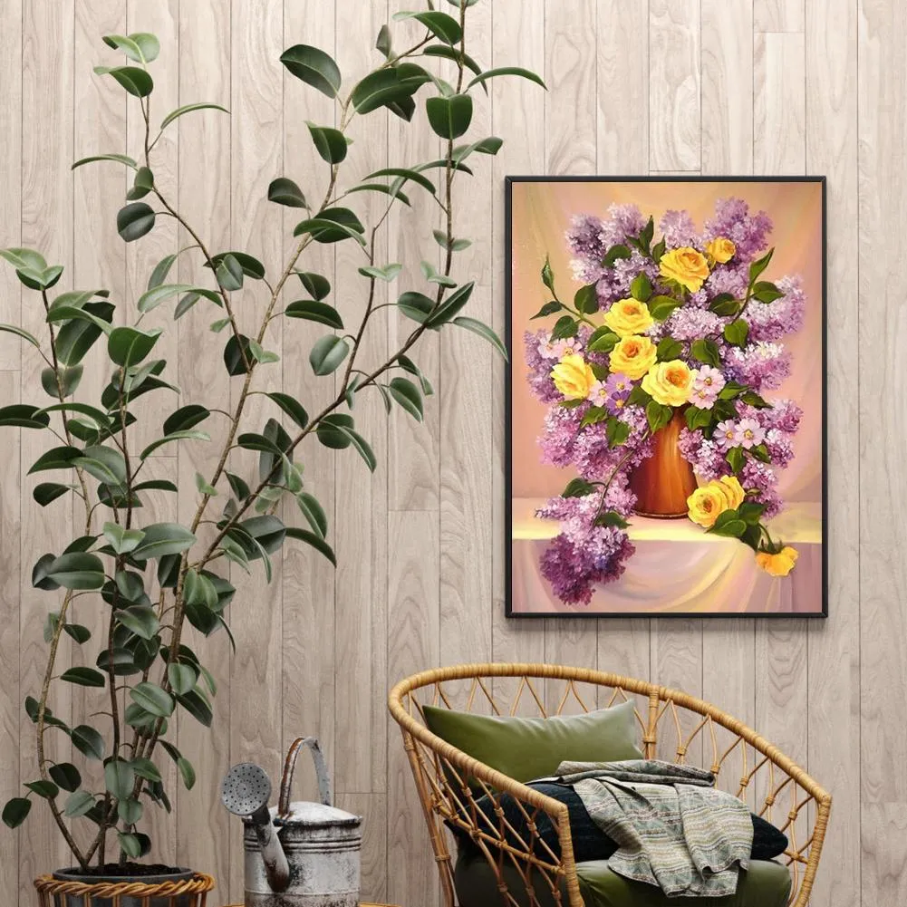 Flowers  - Full Round Diamond - 30x40CM