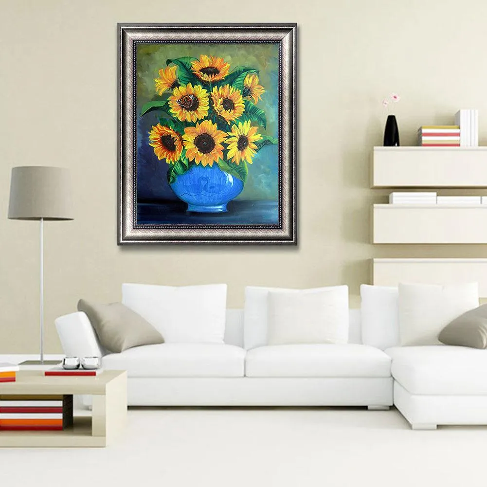 Flowers  - Full Round Diamond - 30x40CM