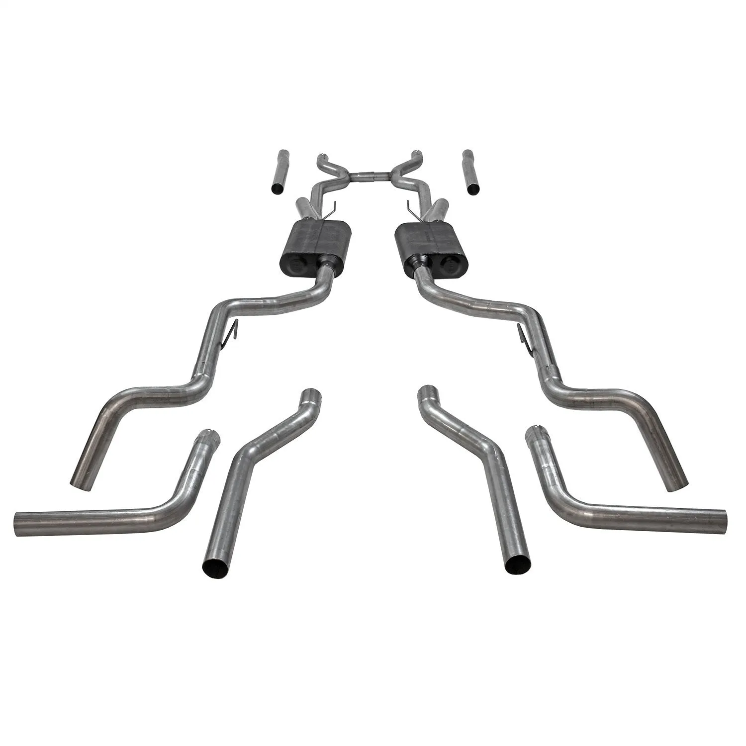 Flowmaster American Thunder Header-Back Exhaust System - 2-1/2 in Tailpipe - GM Fullsize Truck 1963-66