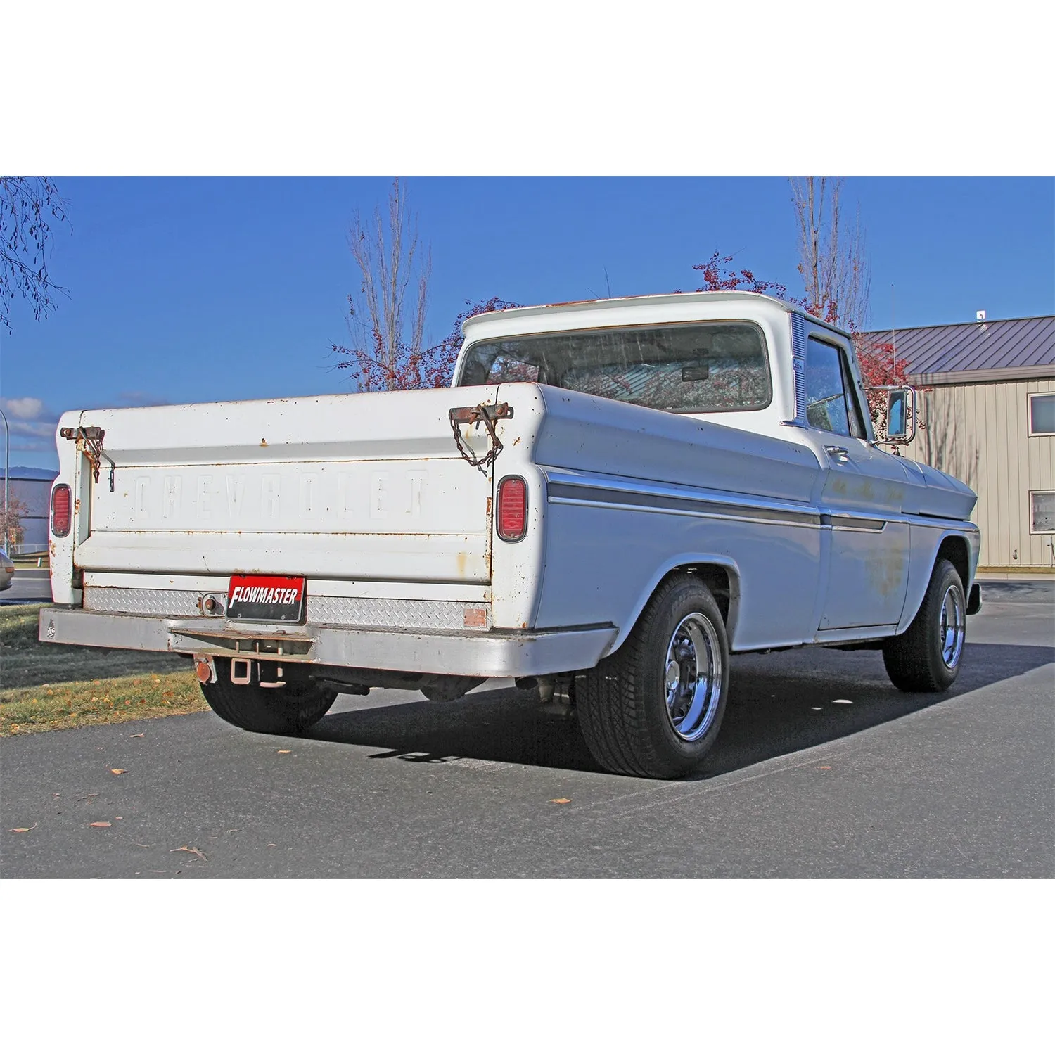 Flowmaster American Thunder Header-Back Exhaust System - 2-1/2 in Tailpipe - GM Fullsize Truck 1963-66