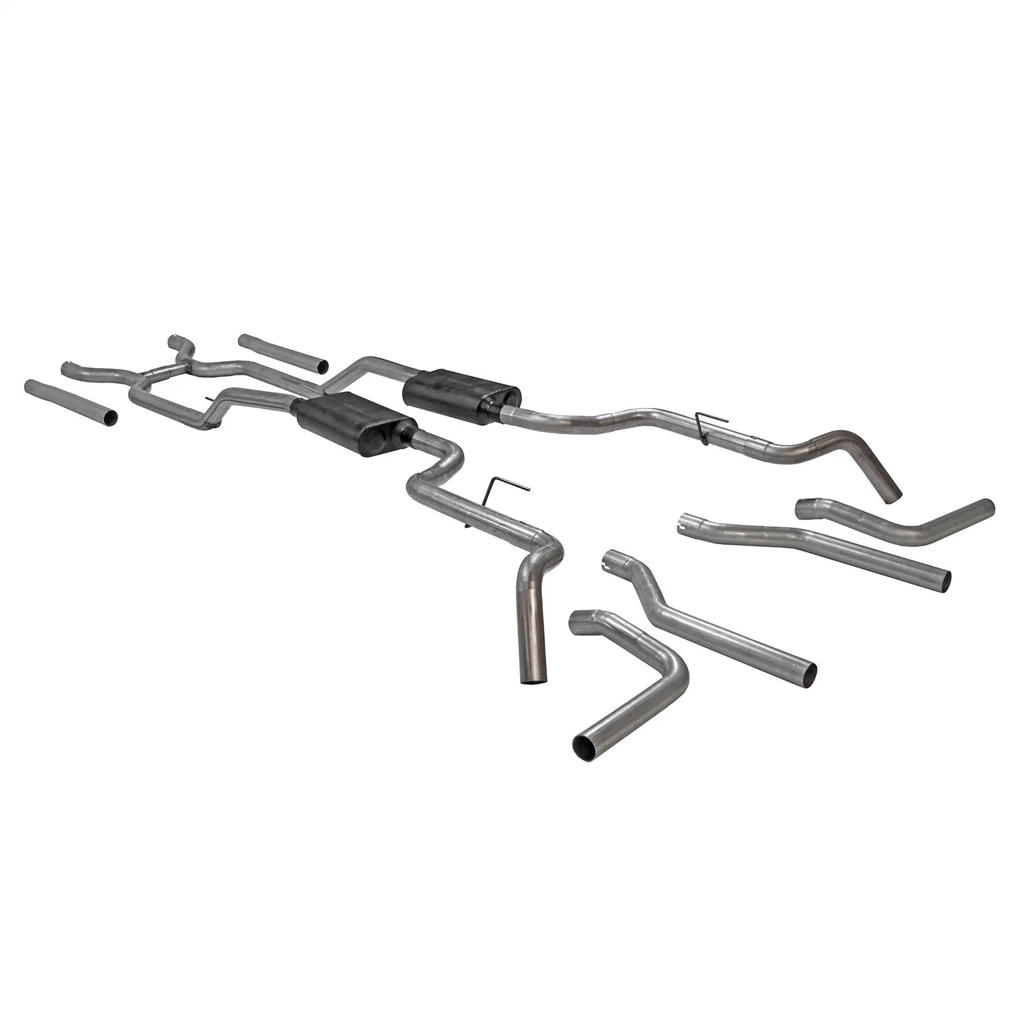 Flowmaster American Thunder Header-Back Exhaust System - 2-1/2 in Tailpipe - GM Fullsize Truck 1963-66