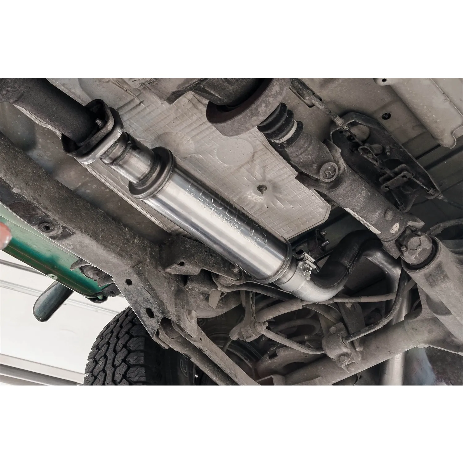 Flowmaster FlowFx Exhaust System - Cat-Back - 2-1/2" Diameter - Single Rear Exit - 3-1/2" Black Ceramic Tip - Stainless - Jeep Inline-6