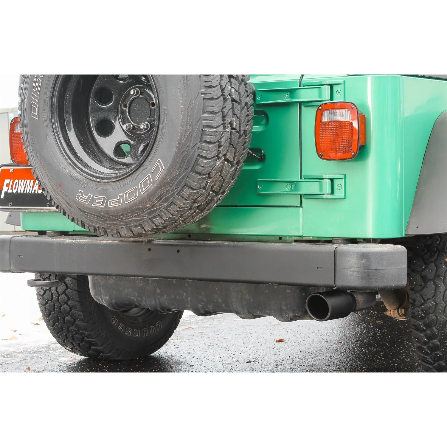Flowmaster FlowFx Exhaust System - Cat-Back - 2-1/2" Diameter - Single Rear Exit - 3-1/2" Black Ceramic Tip - Stainless - Jeep Inline-6