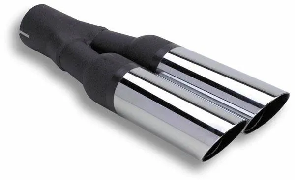 Flowtech Terminator™ Exhaust Tip - 2.5" Dual Outlet / Slash Cut Design - Fits 2.25" Tailpipe