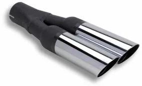 Flowtech Terminator™ Exhaust Tip - 2.5" Dual Outlet / Slash Cut Design - Fits 2.25" Tailpipe