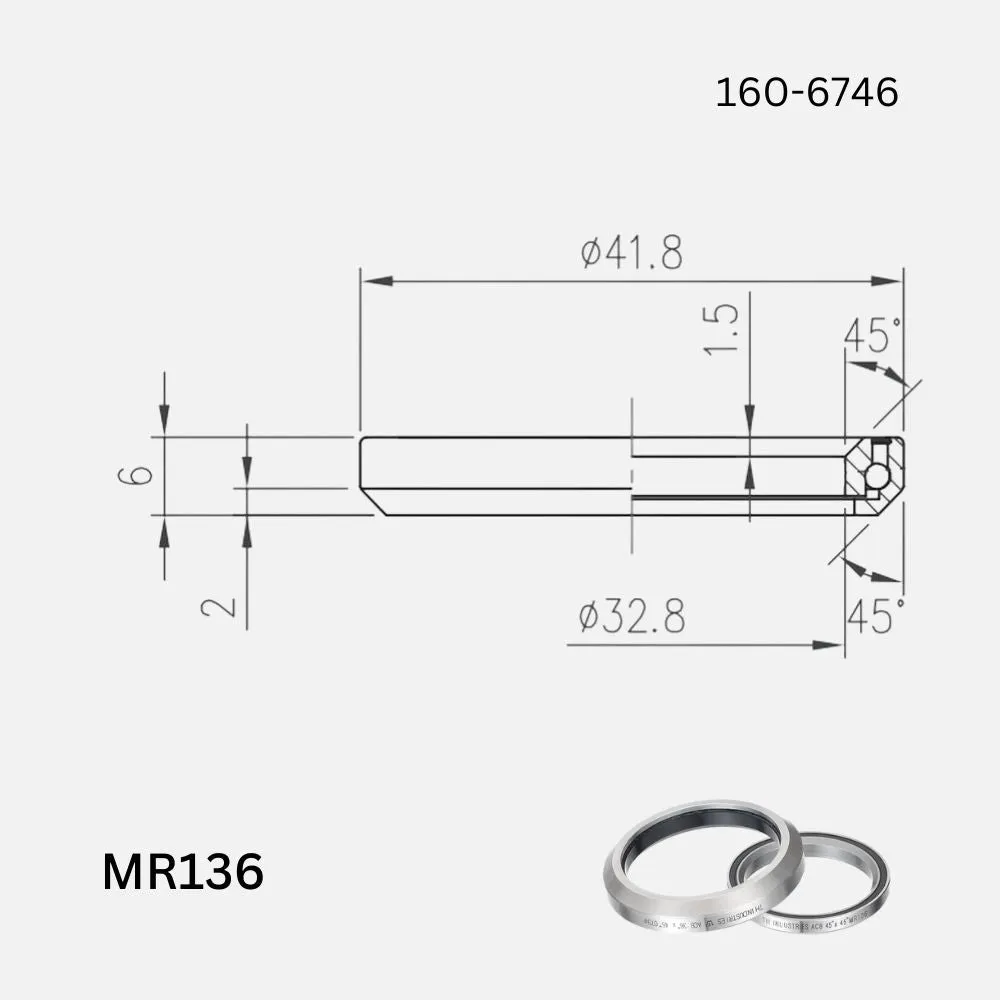 FSA HEADSET BEARING - GIANT OD2 (EACH)