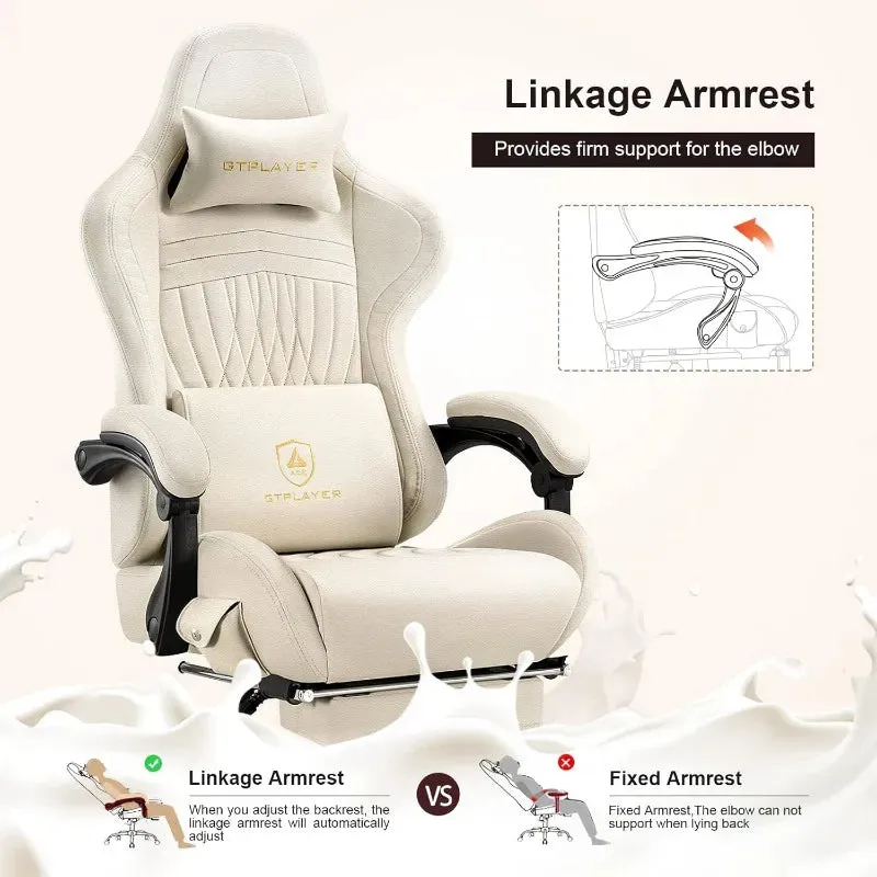 GameMaster Pro Ergonomic Gaming Chair with Bluetooth 5.1 Surround Sound