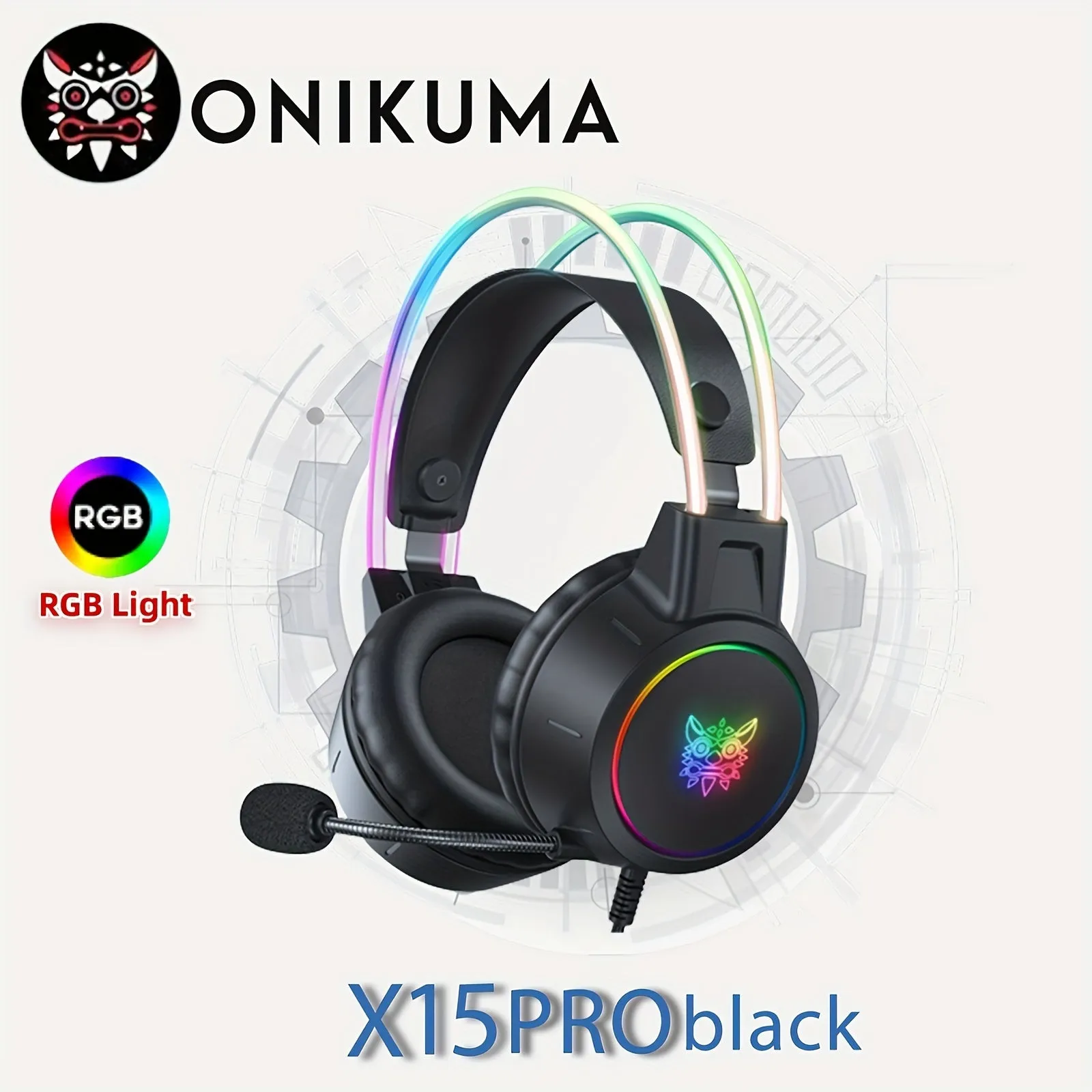 Gaming Headset RGB Aluminium Frame, Surround Sound