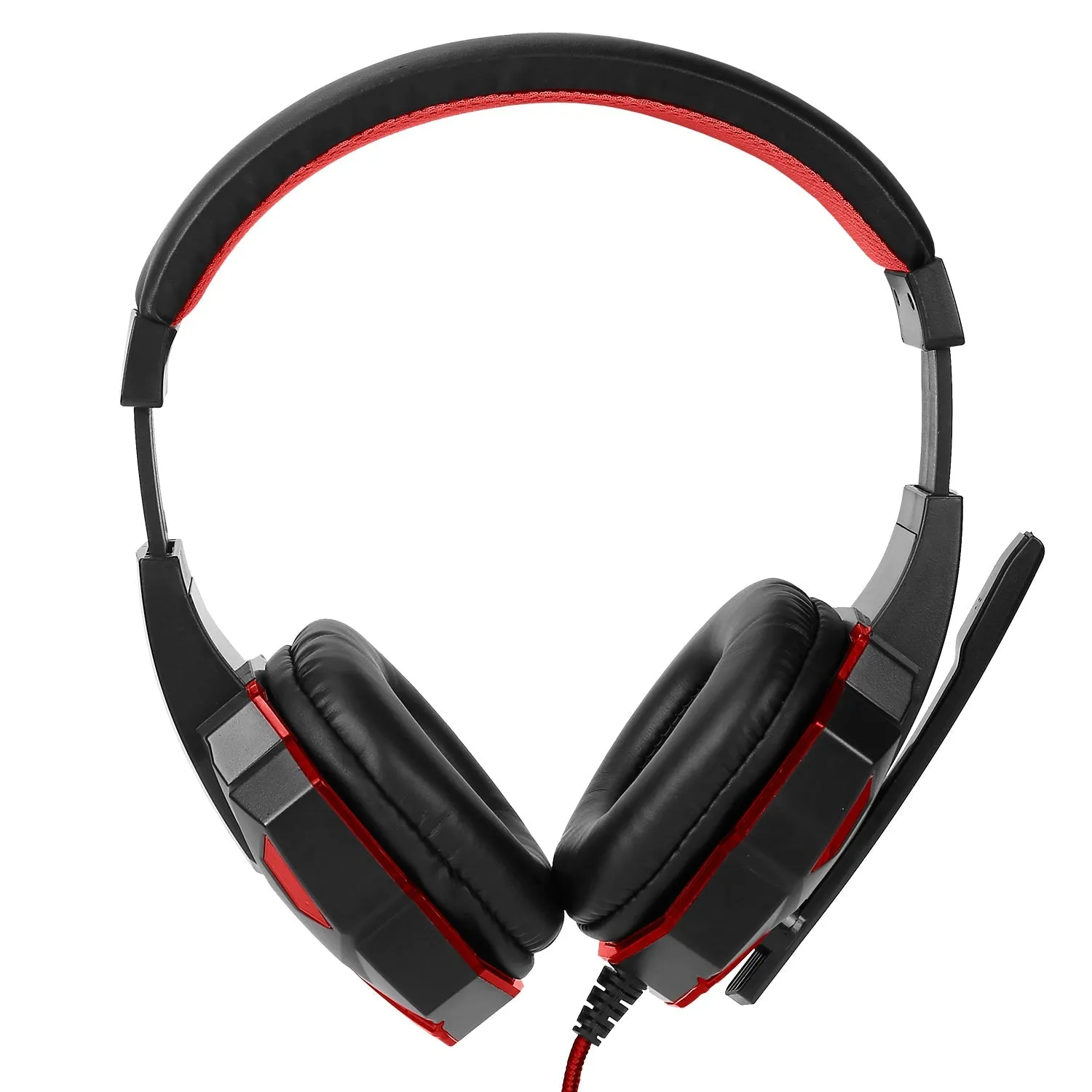 Gaming Headsets Stereo Bass Over Ear Headphones with LED Light Earmuff