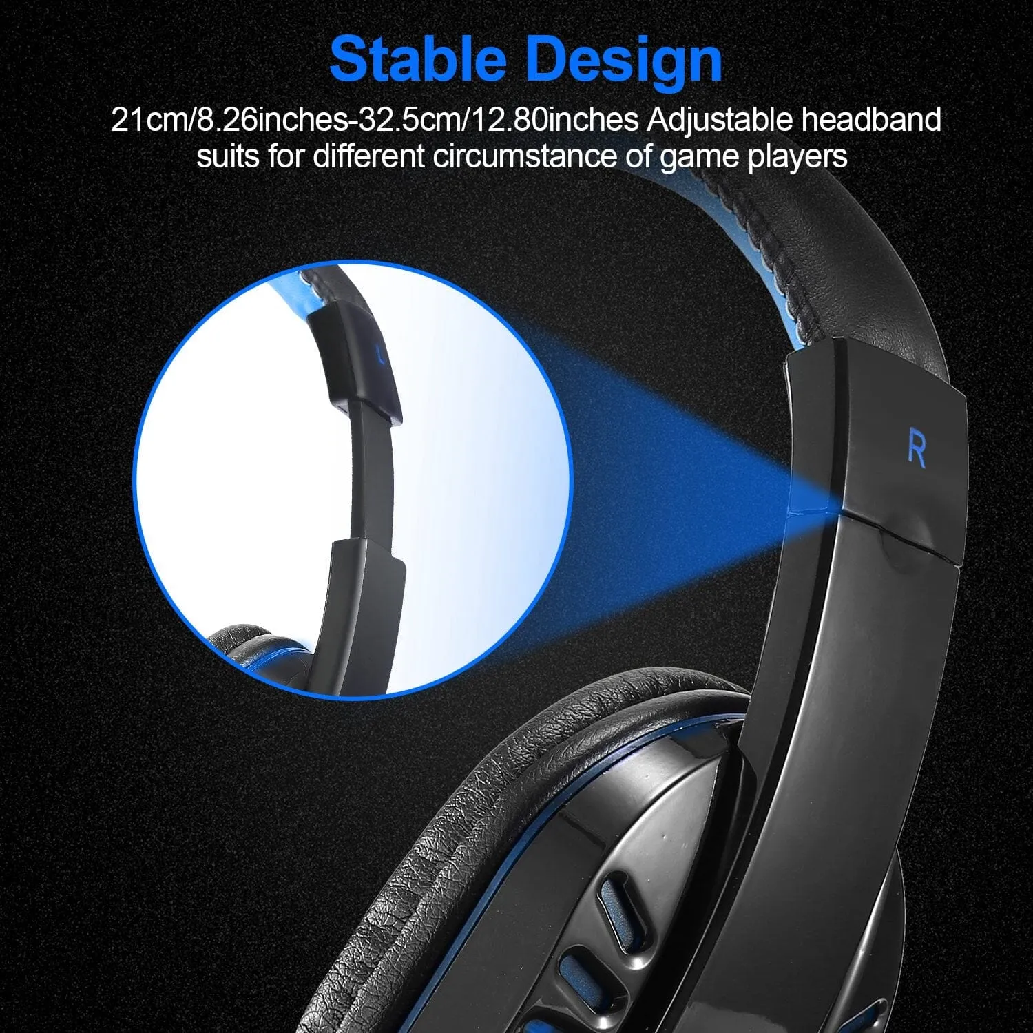 Gaming Headsets Stereo Noise Isolation Over Ear Headphone with LED Light