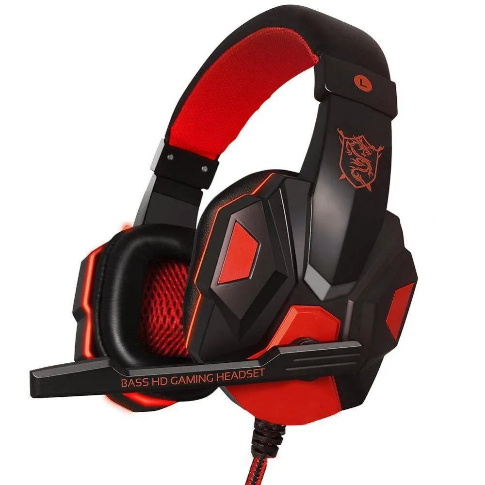 Gaming Light Mic Stereo Headphones Earphones Headsets 2.2M