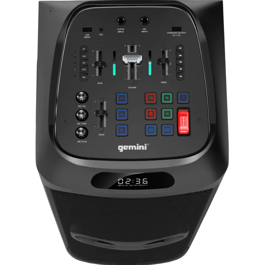 Gemini GHK-2800 Bluetooth Speaker System w/ LED Party Lighting