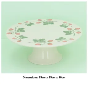 Gisela Graham 25cm Stoneware Strawberries Cake Stand