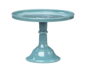 Glass Cake Plate - 12in Georgia Blue
