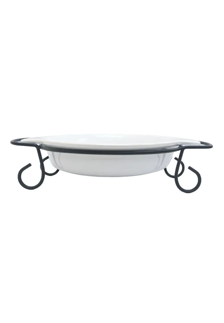 Gracious Dining by Gibson 2 Piece Stoneware Pie Dish with Metal Rack