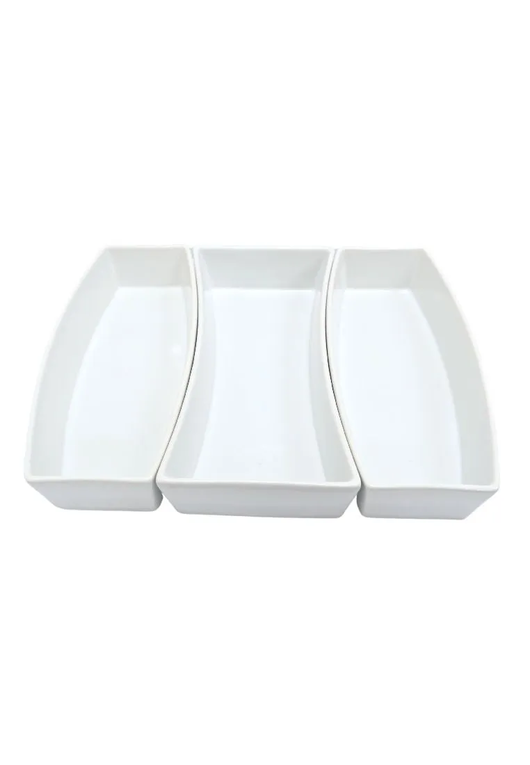 Gracious Dining by Gibson 4 Piece Stoneware Tidbit Dish Set with Metal Rack
