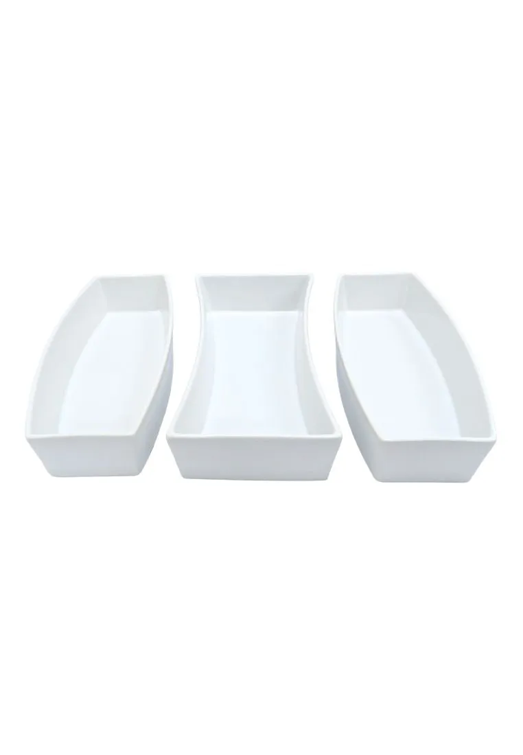 Gracious Dining by Gibson 4 Piece Stoneware Tidbit Dish Set with Metal Rack