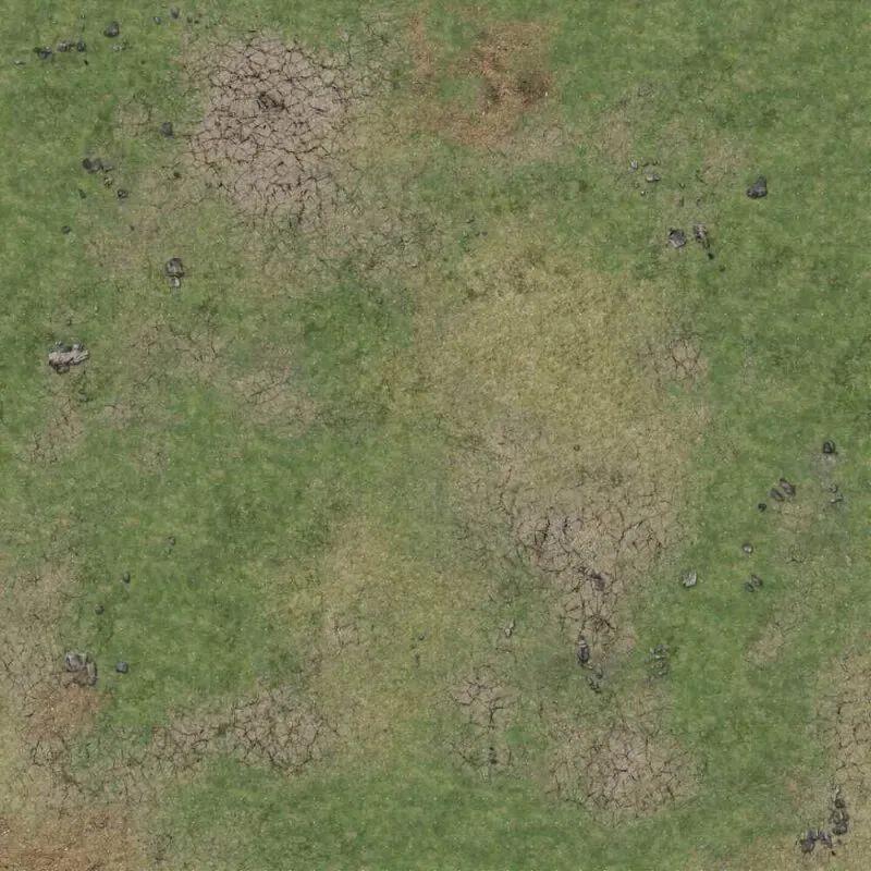 Grassy Fields Gaming Mat 3x3 - Grid
