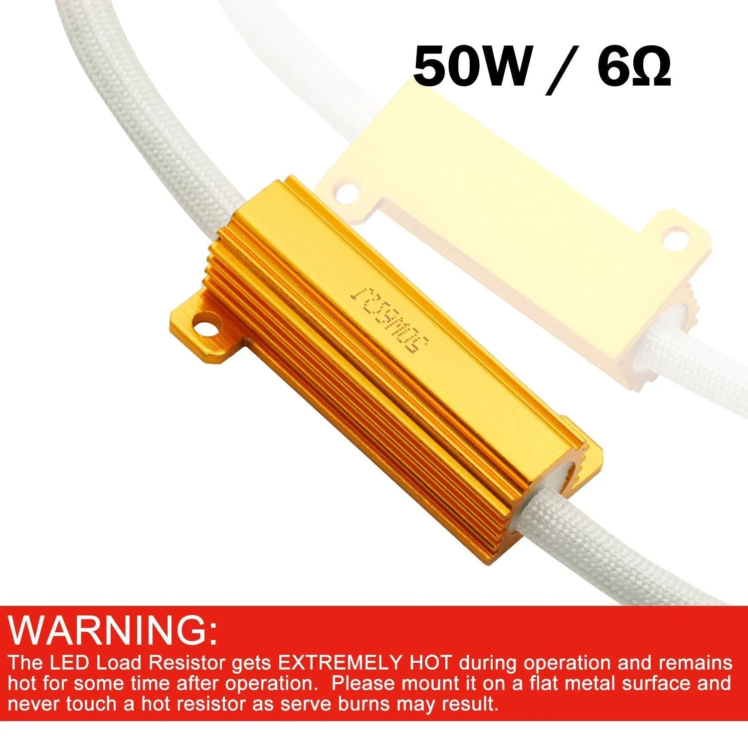 H11 (H8 H9) HID & LED 50W 6Ohm Resistor Relay Kit Wiring Harness Adapter