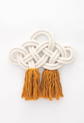 Handmade Infinity Knot Wall Decor Tapestry- Mustard, Give Freedom to Women!
